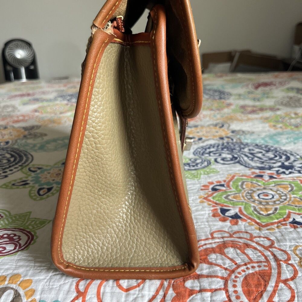 Dooney & Bourke Vintage Small AWL Satchel Taupe Brown - Picture 3 of 16
